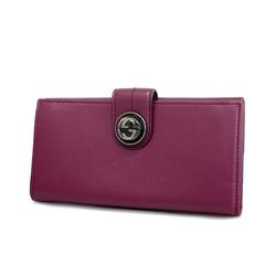 Gucci Long Wallet Interlocking G 229398 Leather Purple Women's