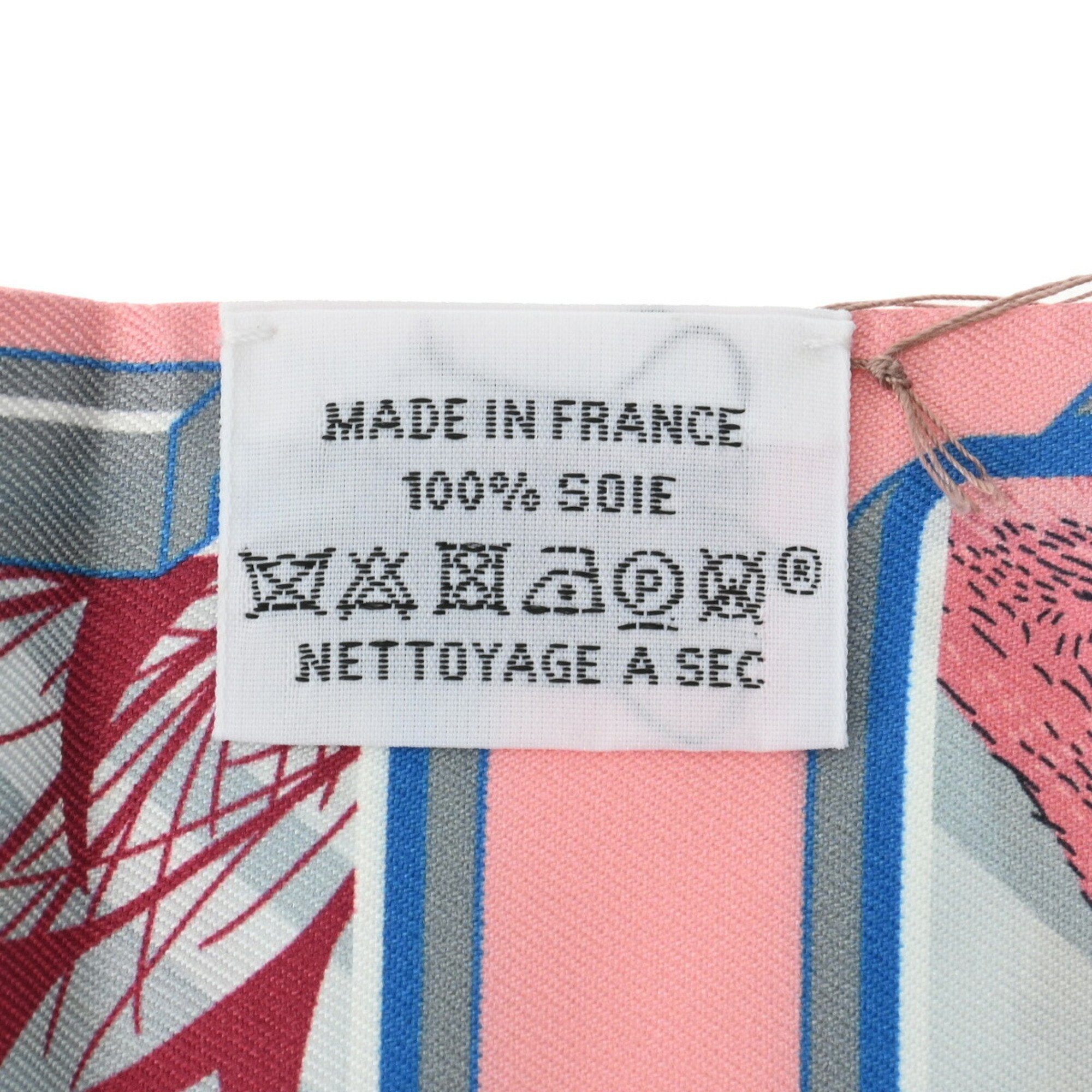 HERMES Twilly STORY Pink/Blue/Yellow - Women's 100% Silk Scarf Muffler