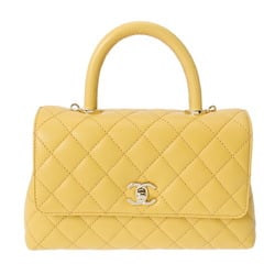 CHANEL Chanel Matelasse XS Yellow Champagne A92990 Women's Caviar Skin Handbag