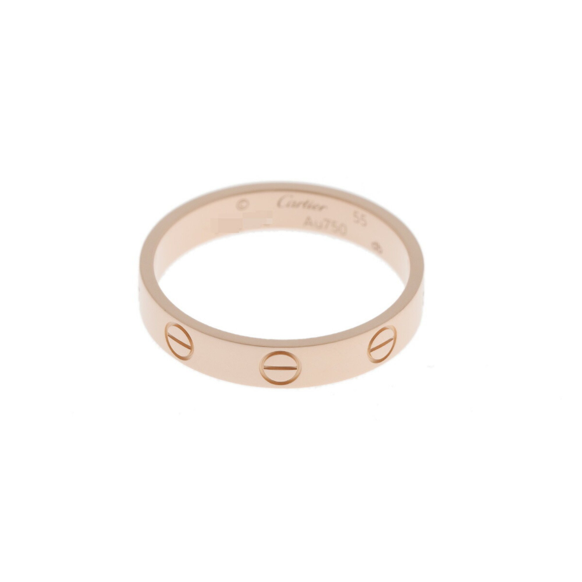 CARTIER Love Ring #55 - Size 15 Women's K18 Pink Gold