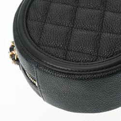 CHANEL CC Filigree Chain Shoulder Black Tone AP0365 Women's Caviar Skin Bag