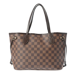 LOUIS VUITTON Damier Neverfull PM Brown N51109 Women's Canvas Handbag
