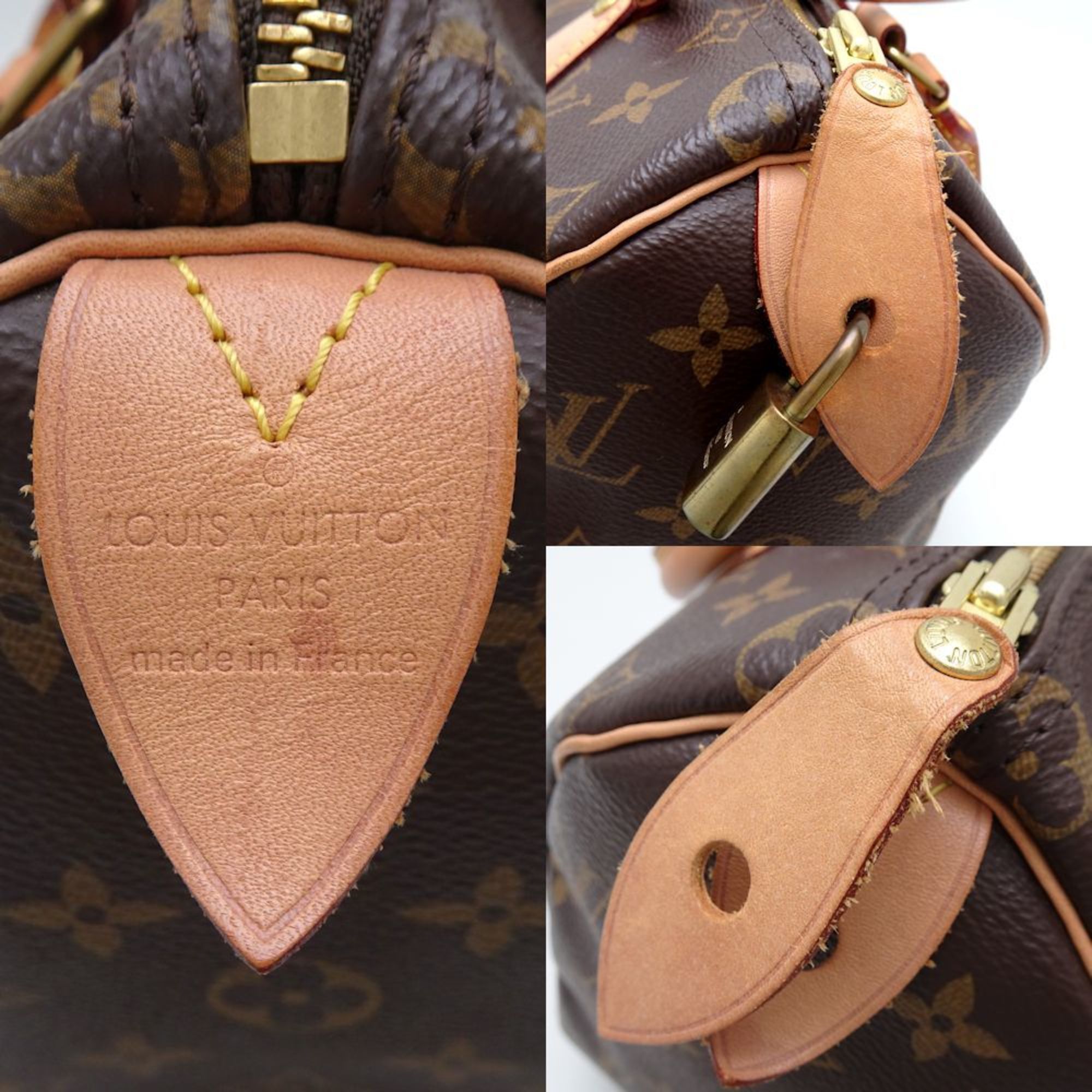 LOUIS VUITTON Louis Vuitton Monogram Speedy 25 M41109 Handbag Brown 351329