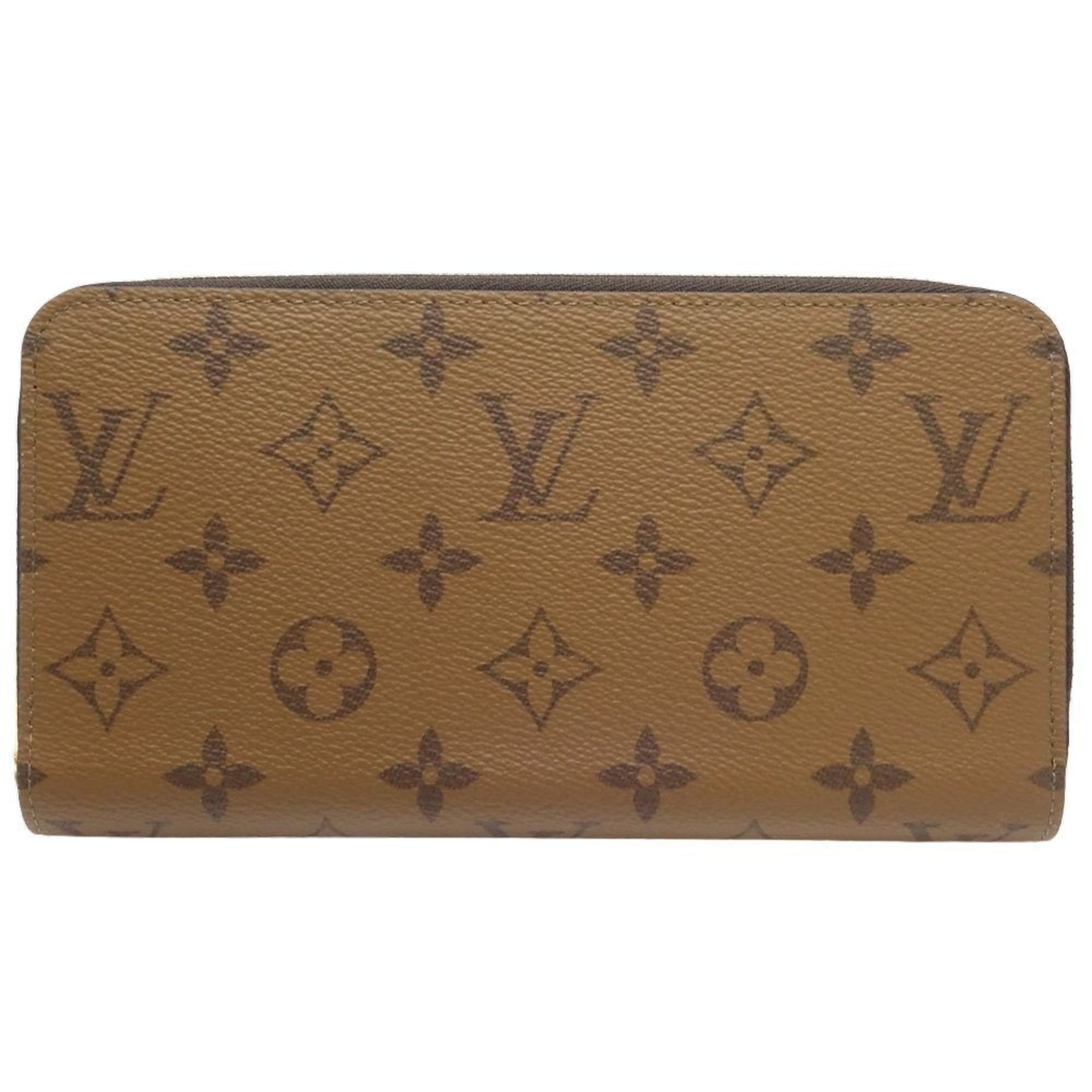 LOUIS VUITTON Louis Vuitton Long Wallet M82444 Zippy Monogram Reverse Brown 180544