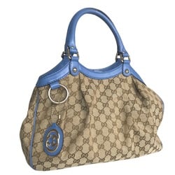 GUCCI Sukey handbag tote bag for women GG canvas brown blue 211944 525040