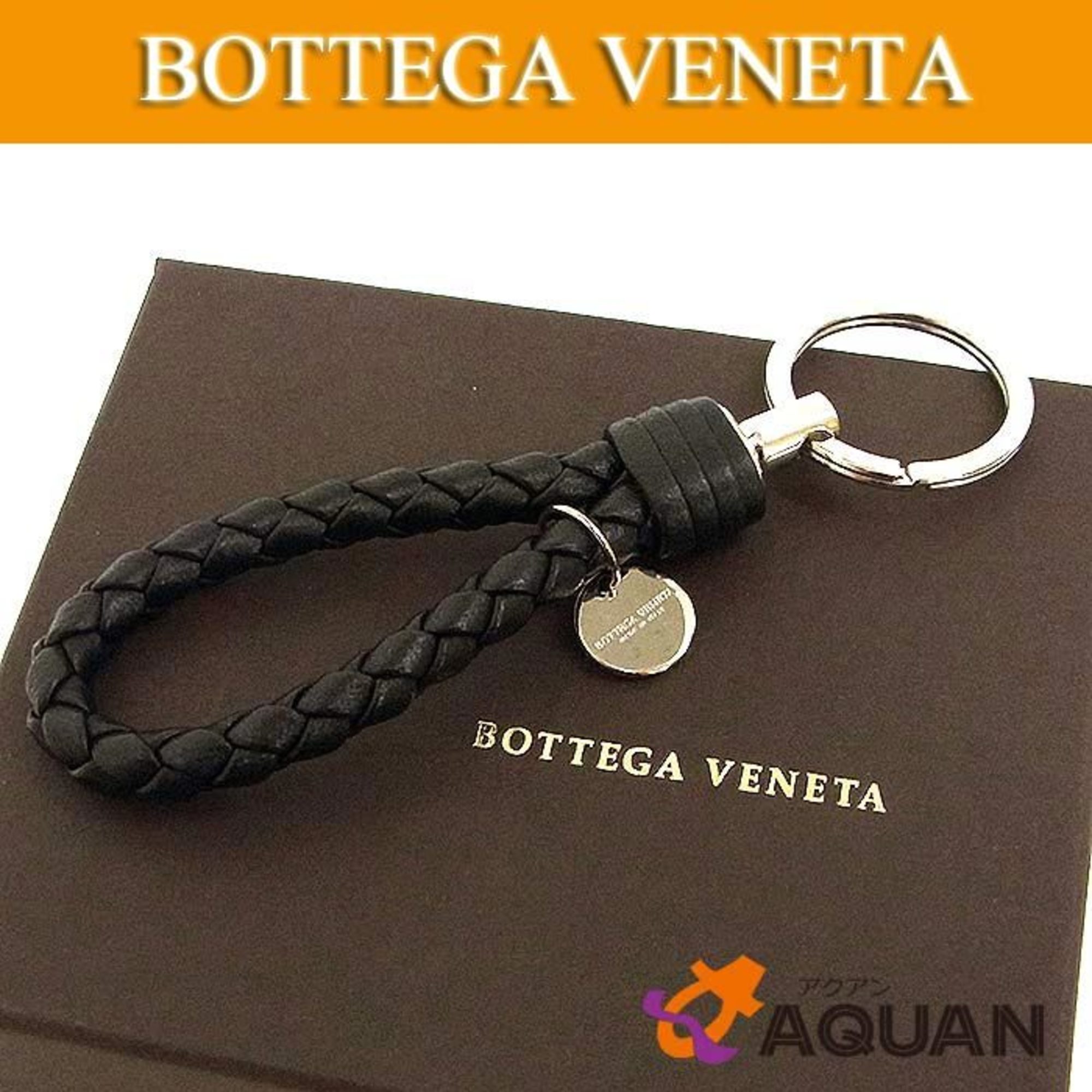 Sale BOTTEGA VENETA Bottega Veneta Intrecciato Key Ring Holder Black Leather Storage Wallet