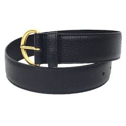 GUCCI Gucci Leather Belt 573325 Black Gold Size 70/28 aq9811 10009425