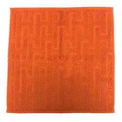 Hermes HERMES Carre Towel Stairs Hand Handkerchief 100% Cotton Orange H Men's Women's Unisex aq7802