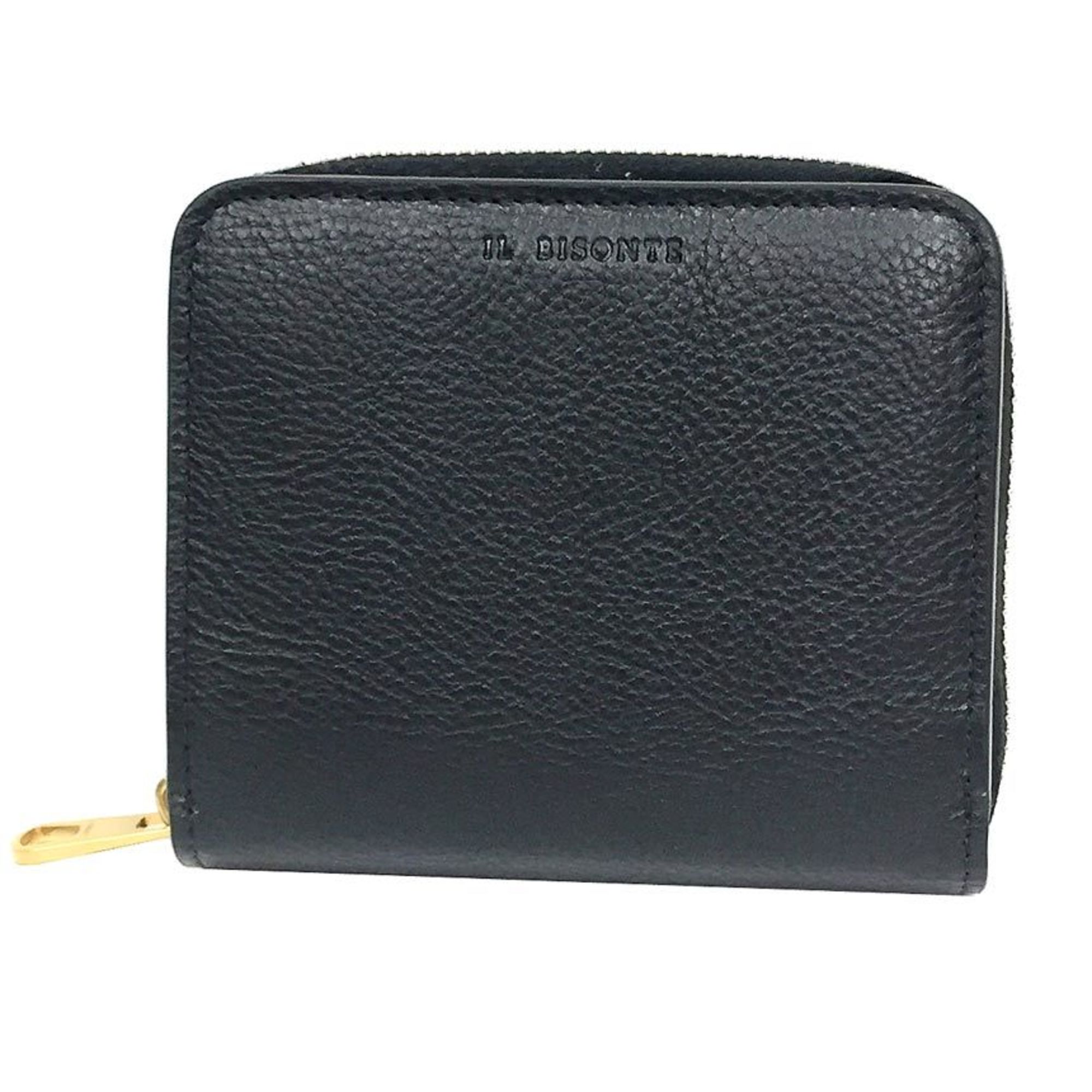 IL BISONTE FIFTY ON MEDITERRANEA Bi-fold wallet 2022SS Men's and women's Vachetta leather SSW003 PVX001 BK238 NERO Black aq8277 10013262