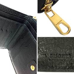 IL BISONTE FIFTY ON MEDITERRANEA Bi-fold wallet 2022SS Men's and women's Vachetta leather SSW003 PVX001 BK238 NERO Black aq8277 10013262