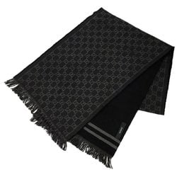 GUCCI Gucci GG pattern WG stole shawl muffler wool black reversible men's women's unisex aq9933 10006900