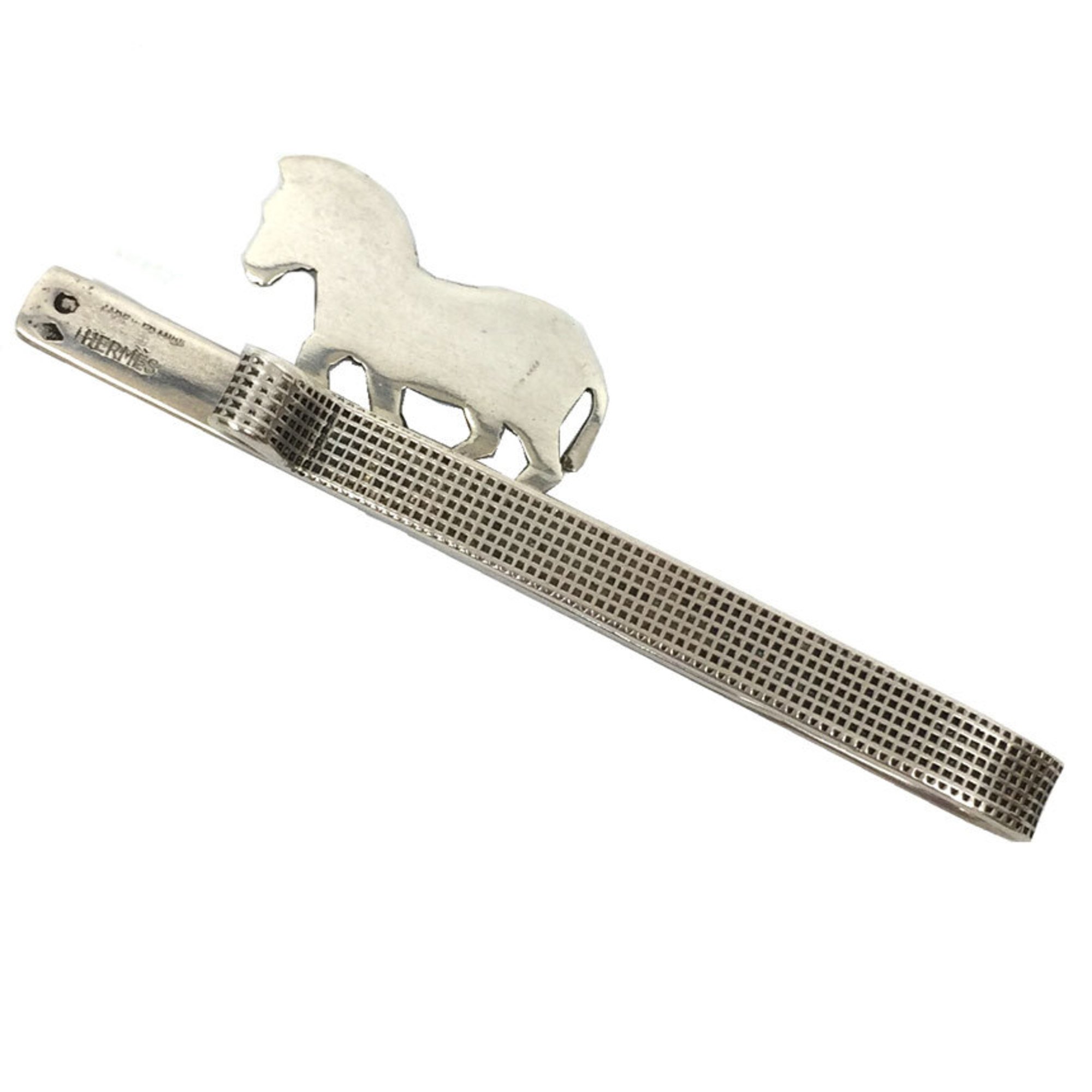 Hermes HERMES tie pin tack silver zebra aq9994 10013993