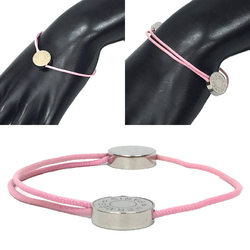 Hermes HERMES Serie Cord Bracelet Pink Silver aq9851 10007772