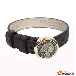 BVLGARI MONETE Leather Bracelet 39152 130th Anniversary Brown Bvlgari Wallet aq9833 10008101