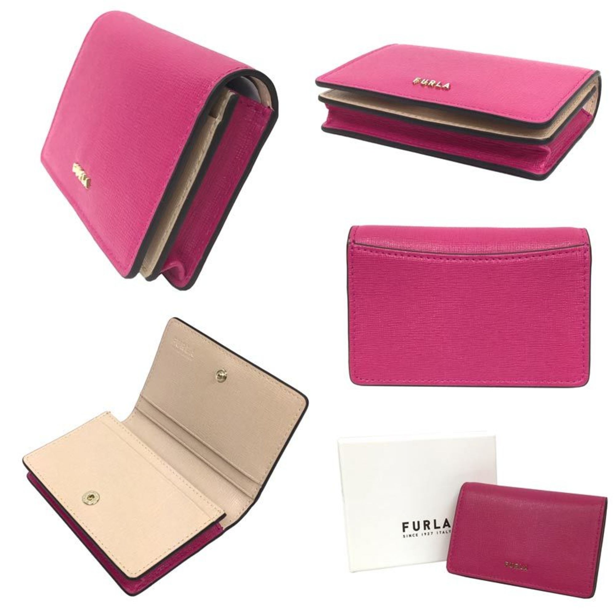 FURLA Babylon Saffiano Leather Small Card Case PCZ1 B30 PCZ1UNO B30000 PEONIA FUXIA BALLERINA (Pink) Wallet aq6325