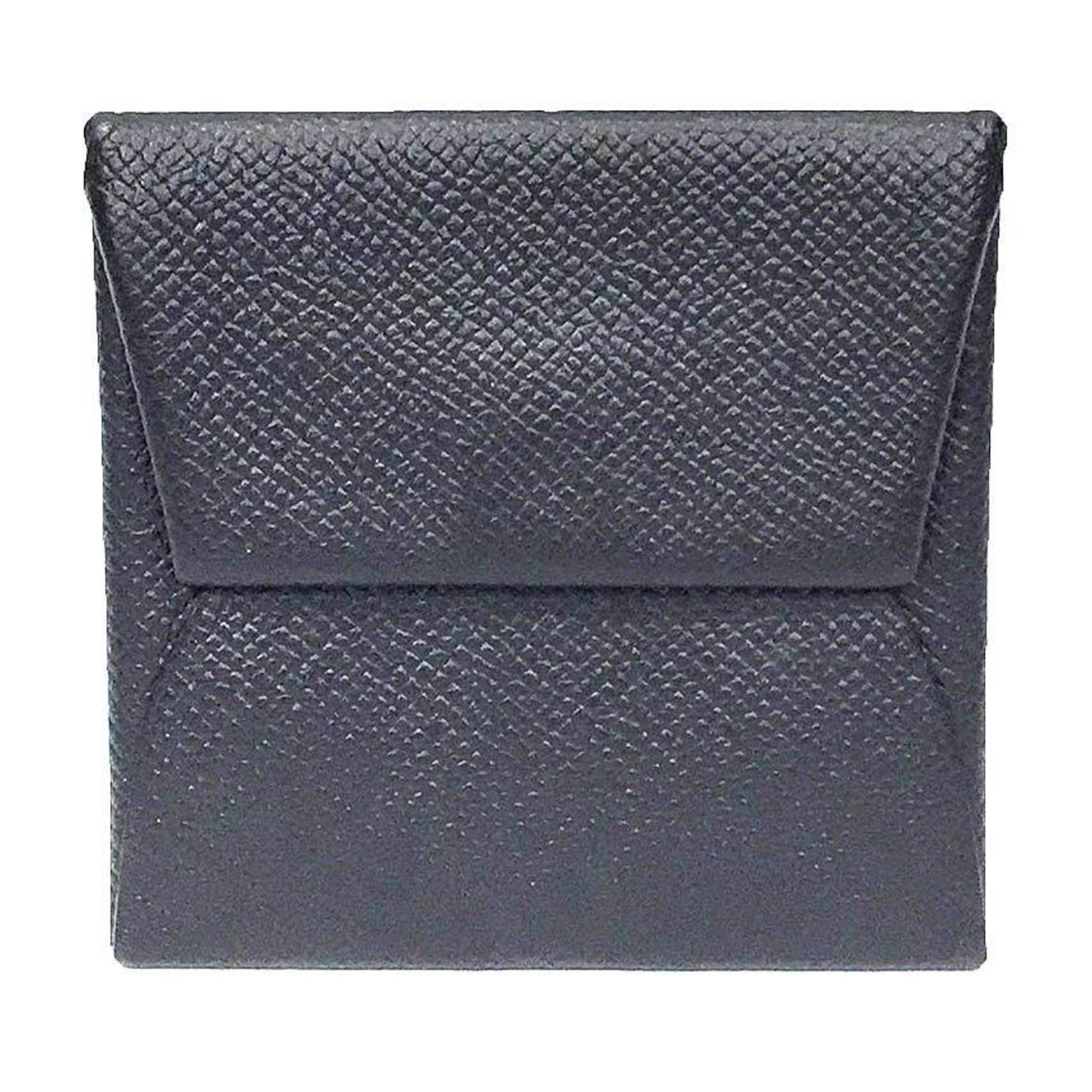 Hermes Bastia Coin Case PORTE-MONNAIE BASTIA Purse Epsom Leather Noir Black C Mark Wallet aq9897 10009928