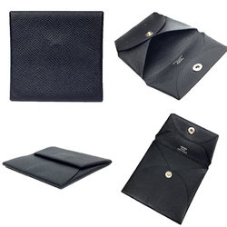 Hermes Bastia Coin Case PORTE-MONNAIE BASTIA Purse Epsom Leather Noir Black C Mark Wallet aq9897 10009928