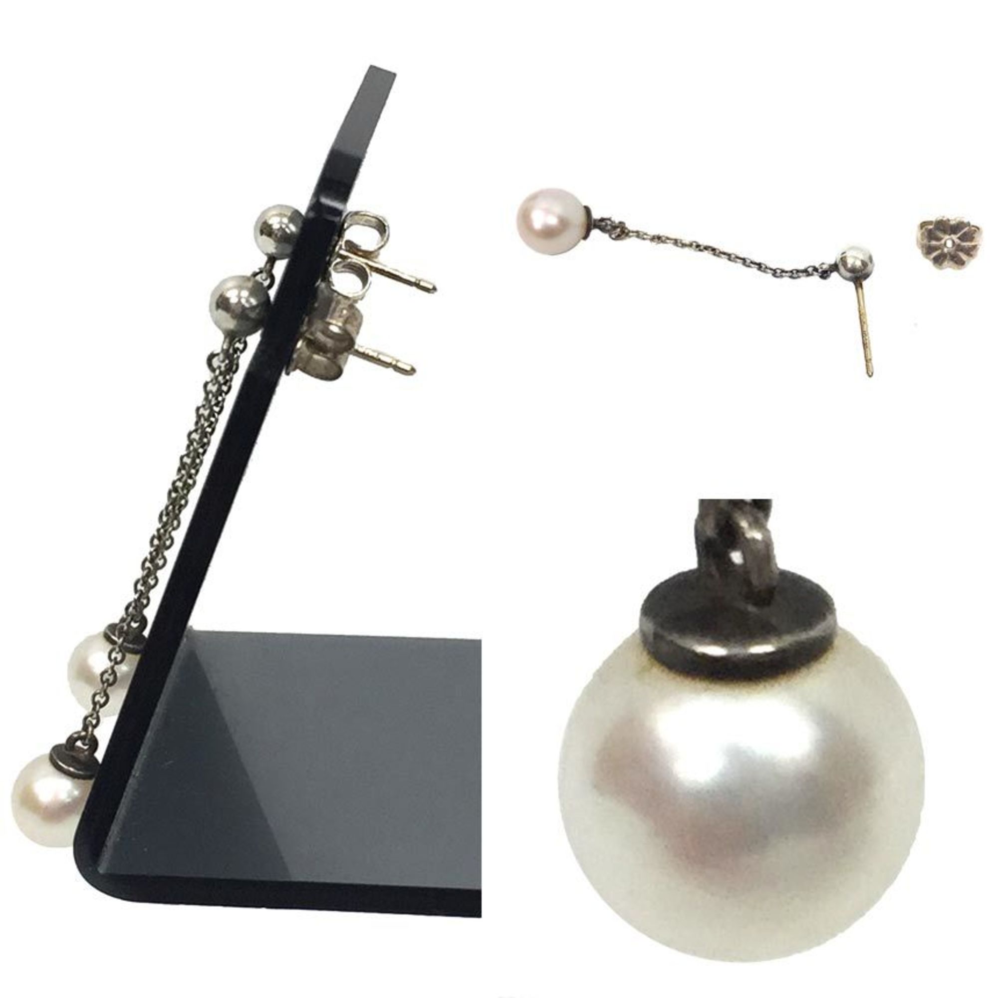Sale Tiffany & Co. Swing Pearl Earrings Silver 925 aq7815