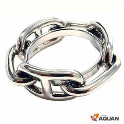 Hermes Chaine d'Ancre scarf ring, silver