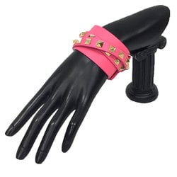 Valentino Garavani Rockstud Leather Bracelet Pink aq9902 10013734