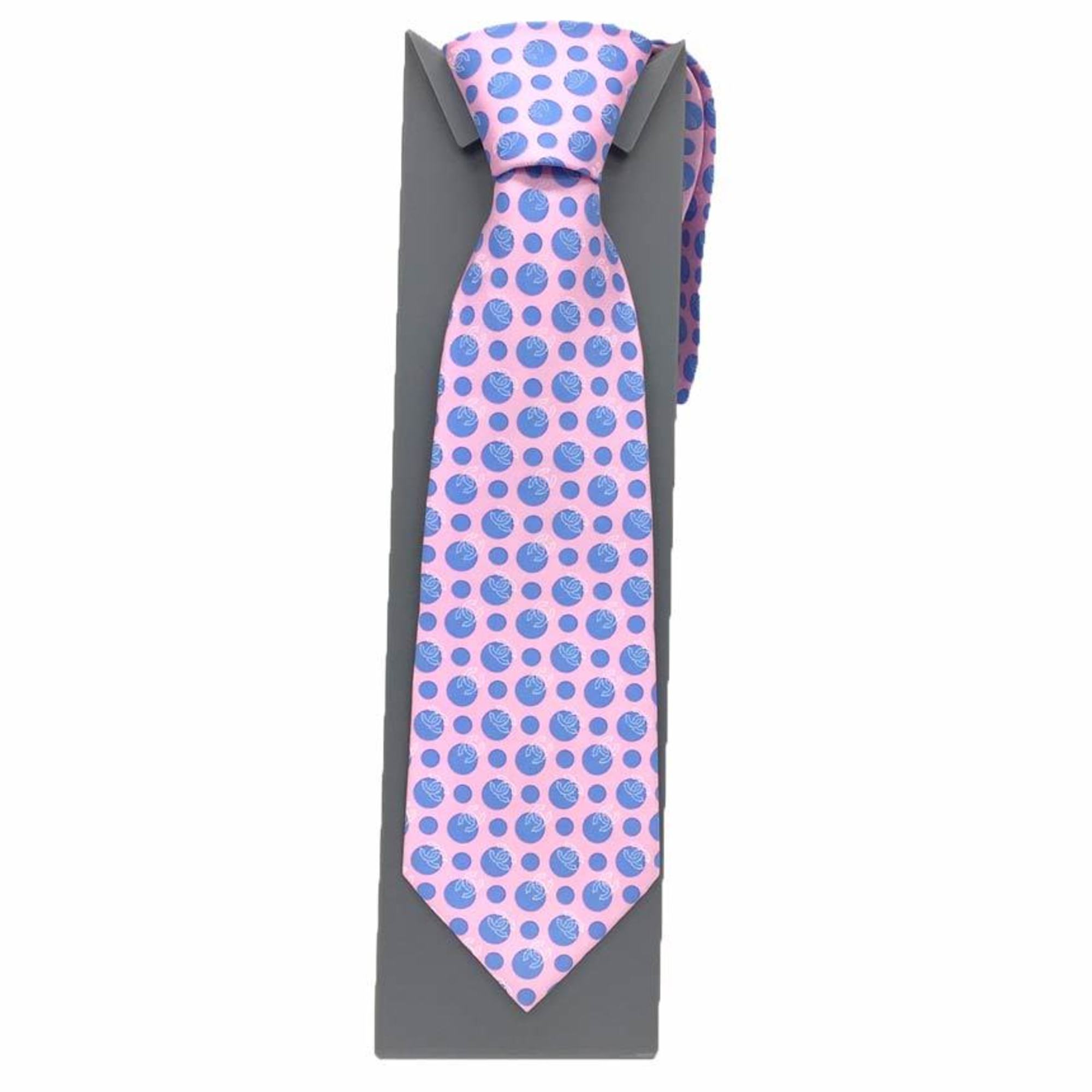 CHANEL Chanel tie dot silk light blue men's