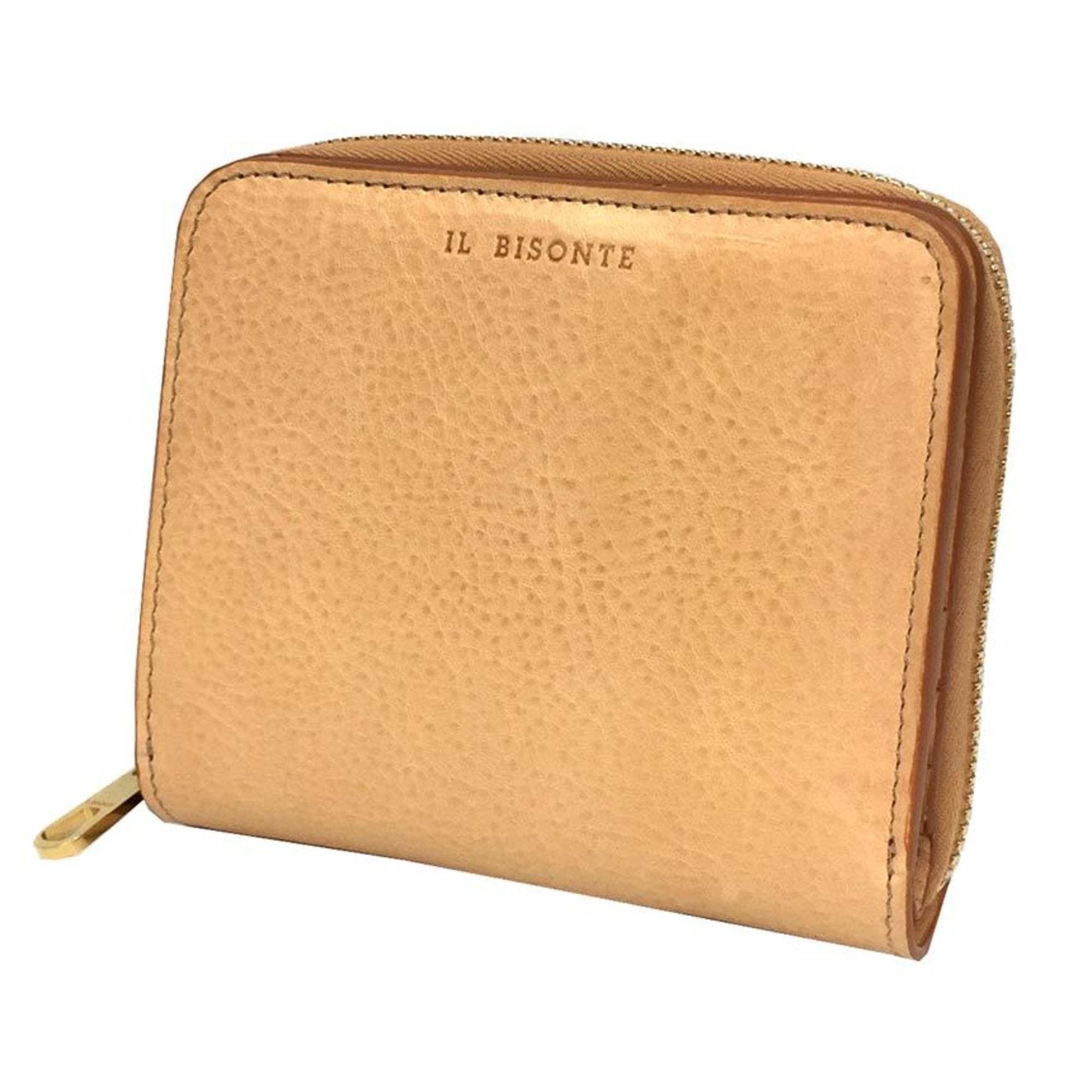 IL BISONTE FIFTY ON MEDITERRANEA Bi-fold Wallet 2022SS Men's Women's Vachetta Leather SSW003 PVX001 NA245 Natural aq8278 10013262