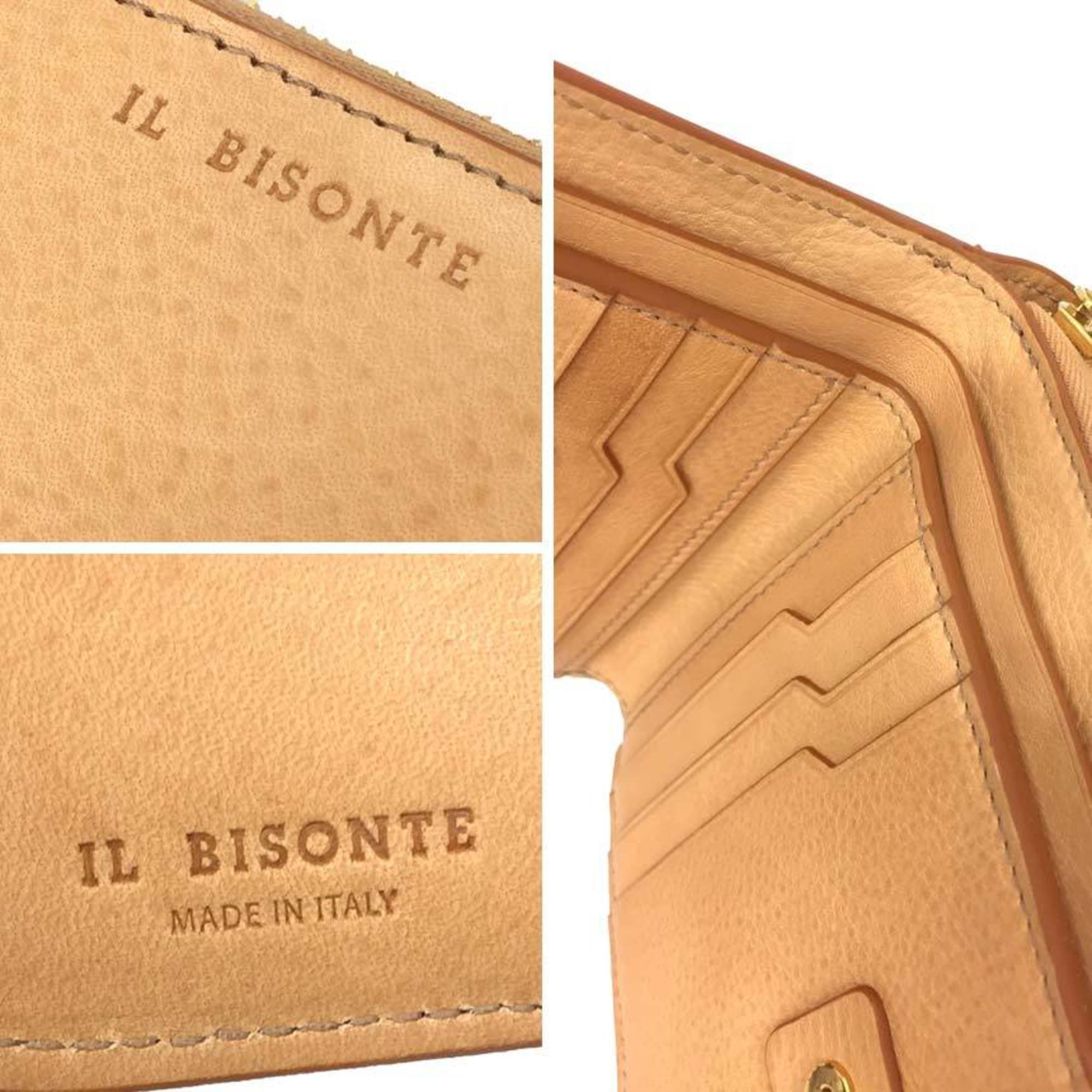 IL BISONTE FIFTY ON MEDITERRANEA Bi-fold Wallet 2022SS Men's Women's Vachetta Leather SSW003 PVX001 NA245 Natural aq8278 10013262