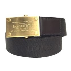 Louis Vuitton LOUIS VUITTON Santur Bengal Belt M9800 85/34 size Canvas Brown Gold aq9813 10009926