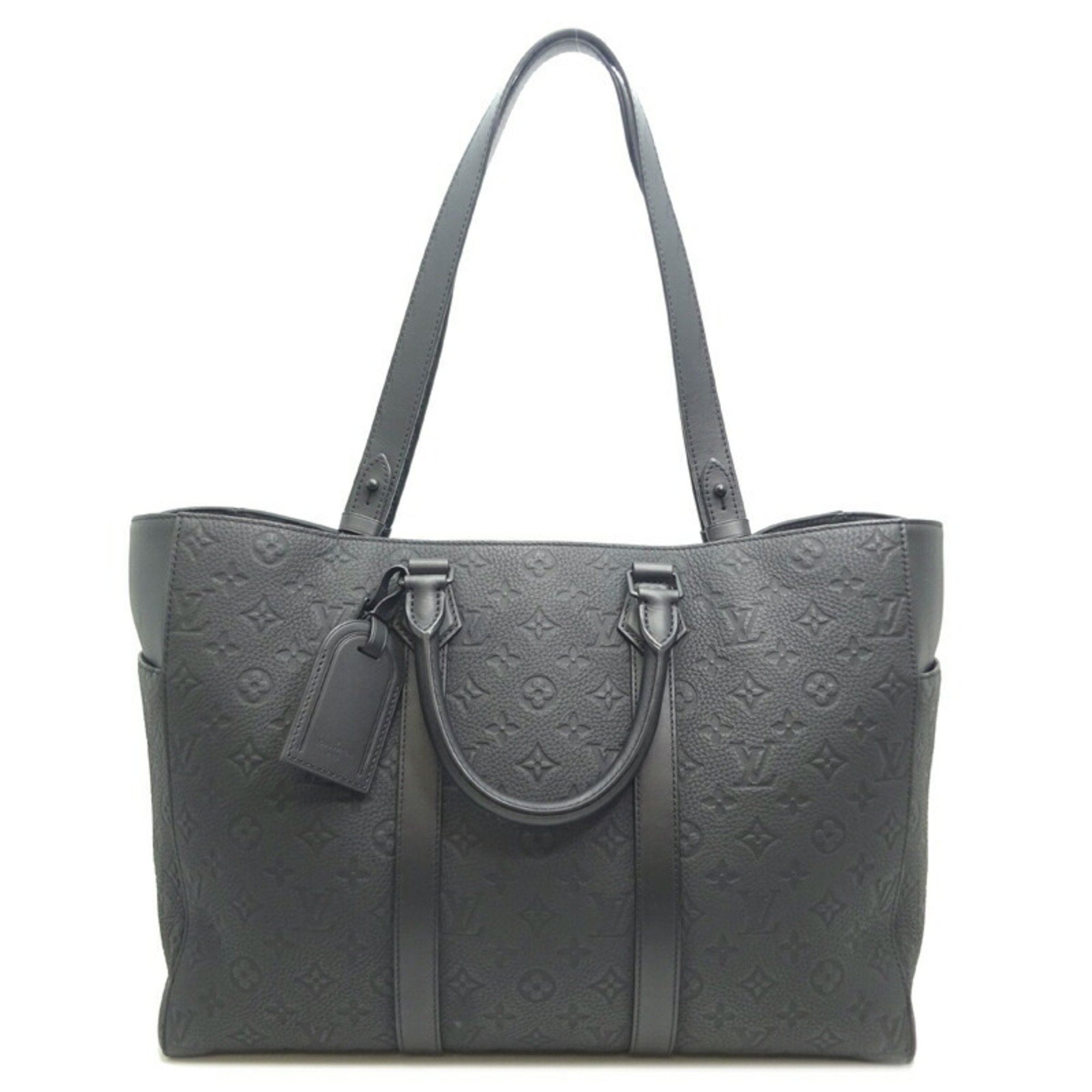 Louis Vuitton Sac Plat 24H Men's Tote Bag M21865 Taurillon Monogram Noir (Black)