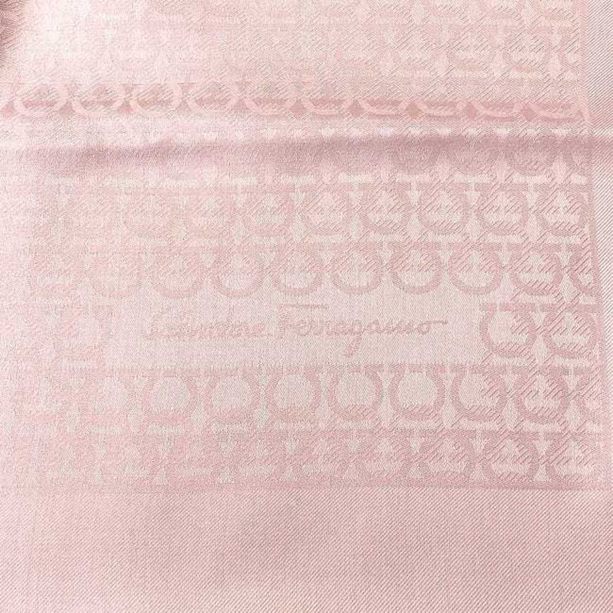 Salvatore Ferragamo scarf pink Gancini 327987 044 ec-20457 silk long women's