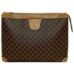 Celine clutch bag brown macadam ec-20280 second pouch PVC leather CELINE women's