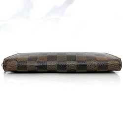 Louis Vuitton Round Long Wallet Zippy Brown Damier Ebene N60015 ec-20383 Canvas CA2048 LOUIS VUITTON