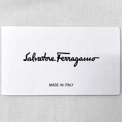 Salvatore Ferragamo scarf black Gancini 327987 002 ec-20458 silk long women's