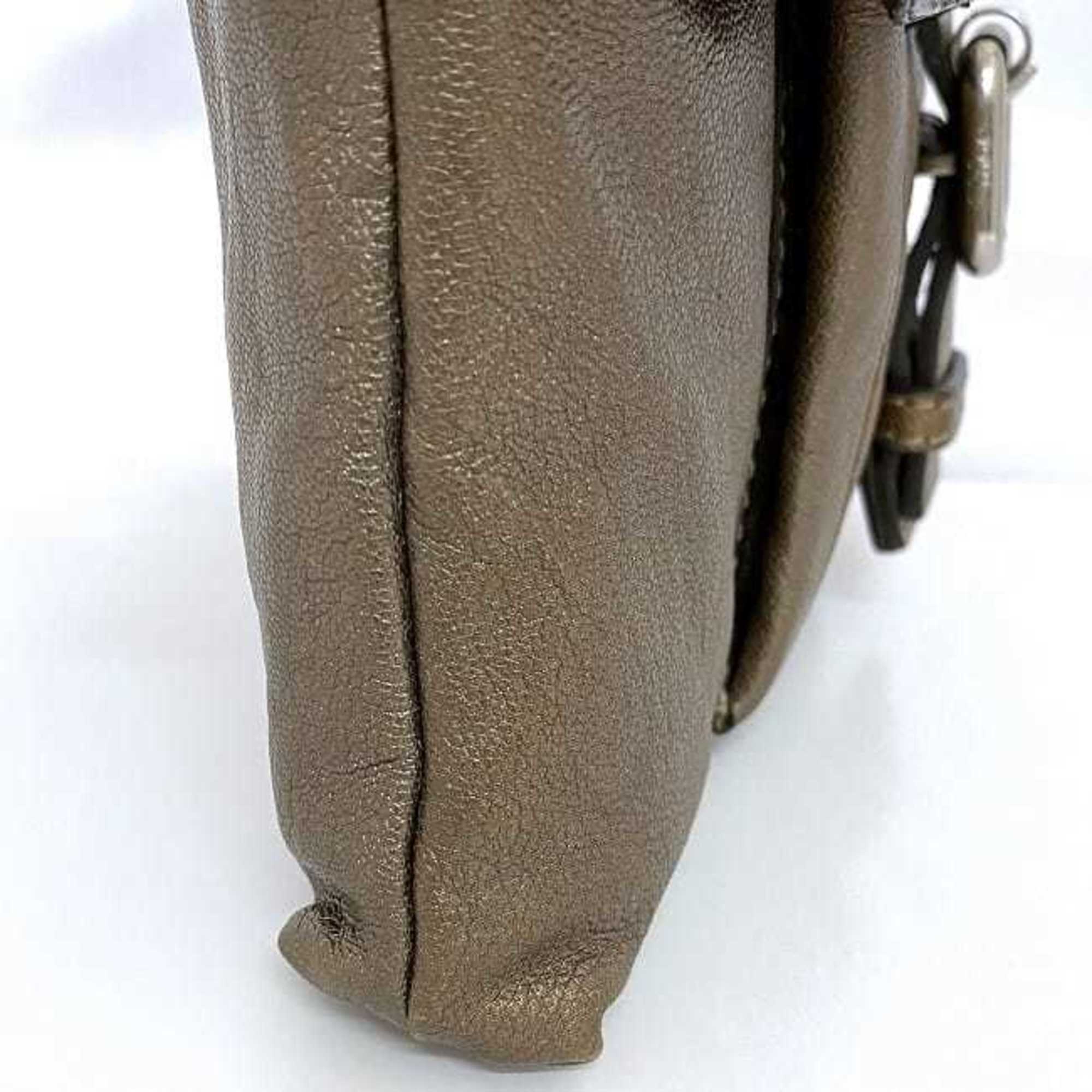 Chloé Chloe bag metallic brown ec-20455 pouch leather flap ladies