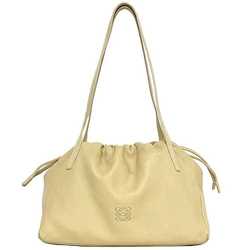 LOEWE handbag cream white anagram ec-20489 nappa leather bag for women
