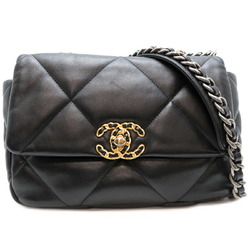 Chanel 19 Chain Shoulder Women's Handbag AS1160 Lambskin Black