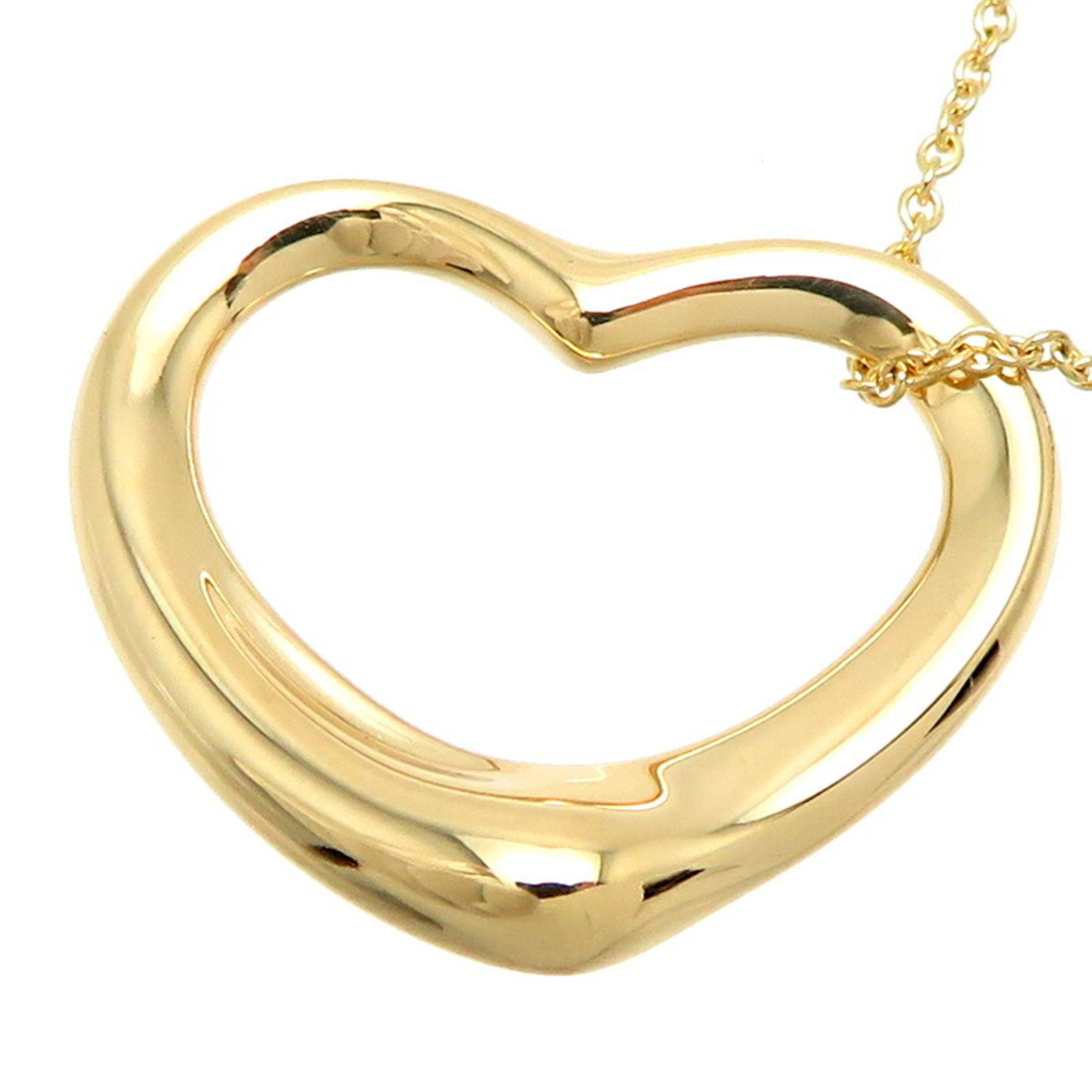 Tiffany Elsa Peretti Heart Women's Necklace 750 Yellow Gold