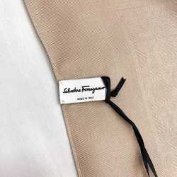 Salvatore Ferragamo scarf, pink beige, Gancini 327987 003 ec-20442, silk, Ferragamo, long, women's