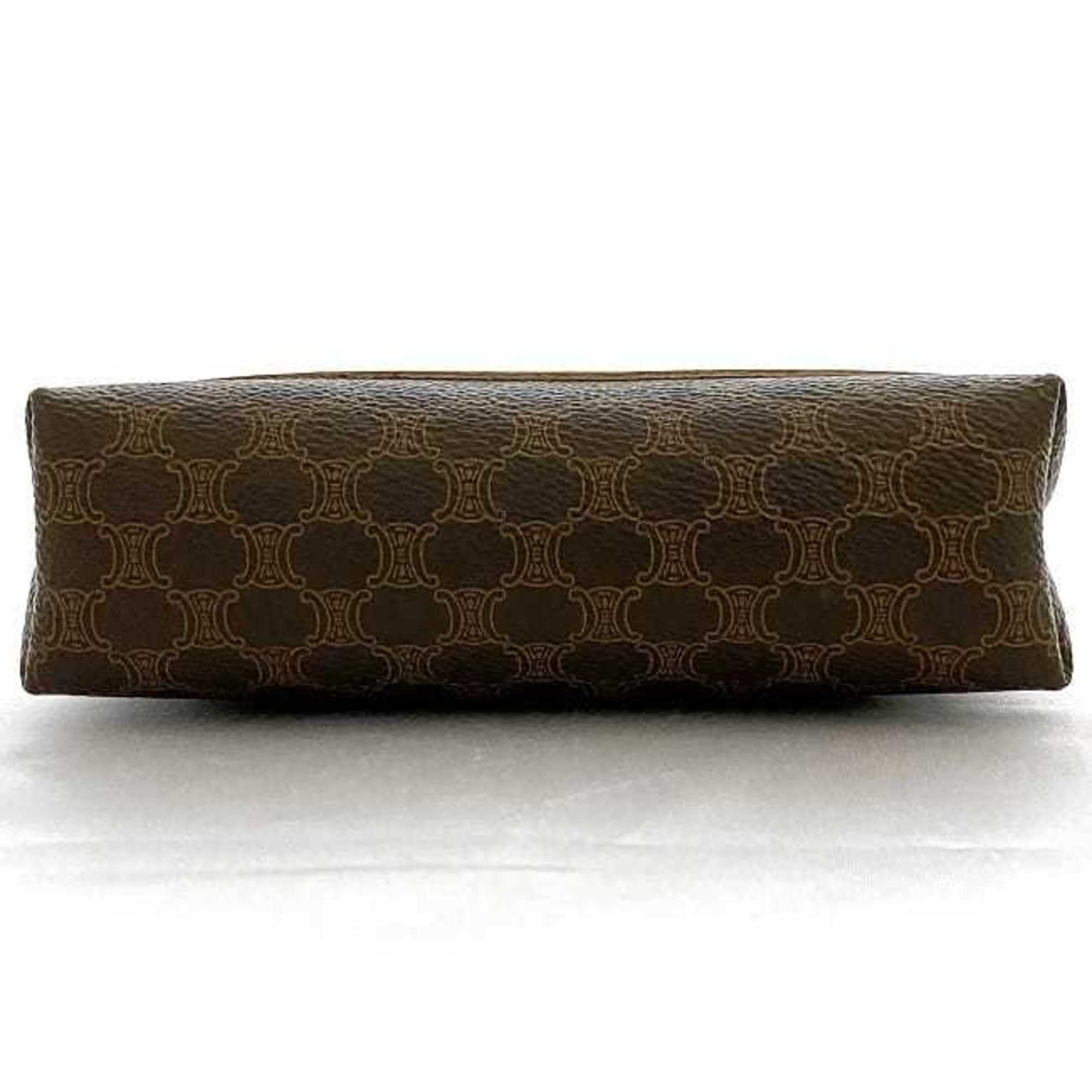 Celine pouch brown macadam ec-20272 PVC leather M/00/2 CELINE women's compact