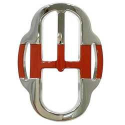 Hermes scarf ring buckle boucle silver red f-20356 metal HERMES bicolor P fittings palladium ladies