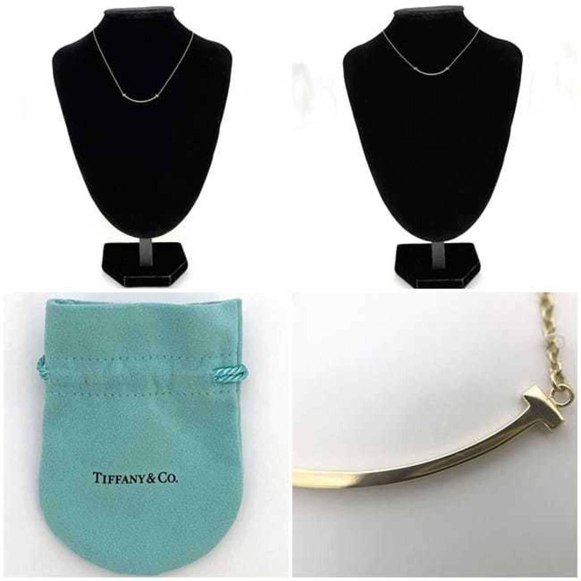 Tiffany T Smile Small Necklace Yellow Gold YG f-20388 Au 750 K18 TIFFANY&Co. 18K Women's