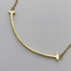 Tiffany T Smile Small Necklace Yellow Gold YG f-20388 Au 750 K18 TIFFANY&Co. 18K Women's