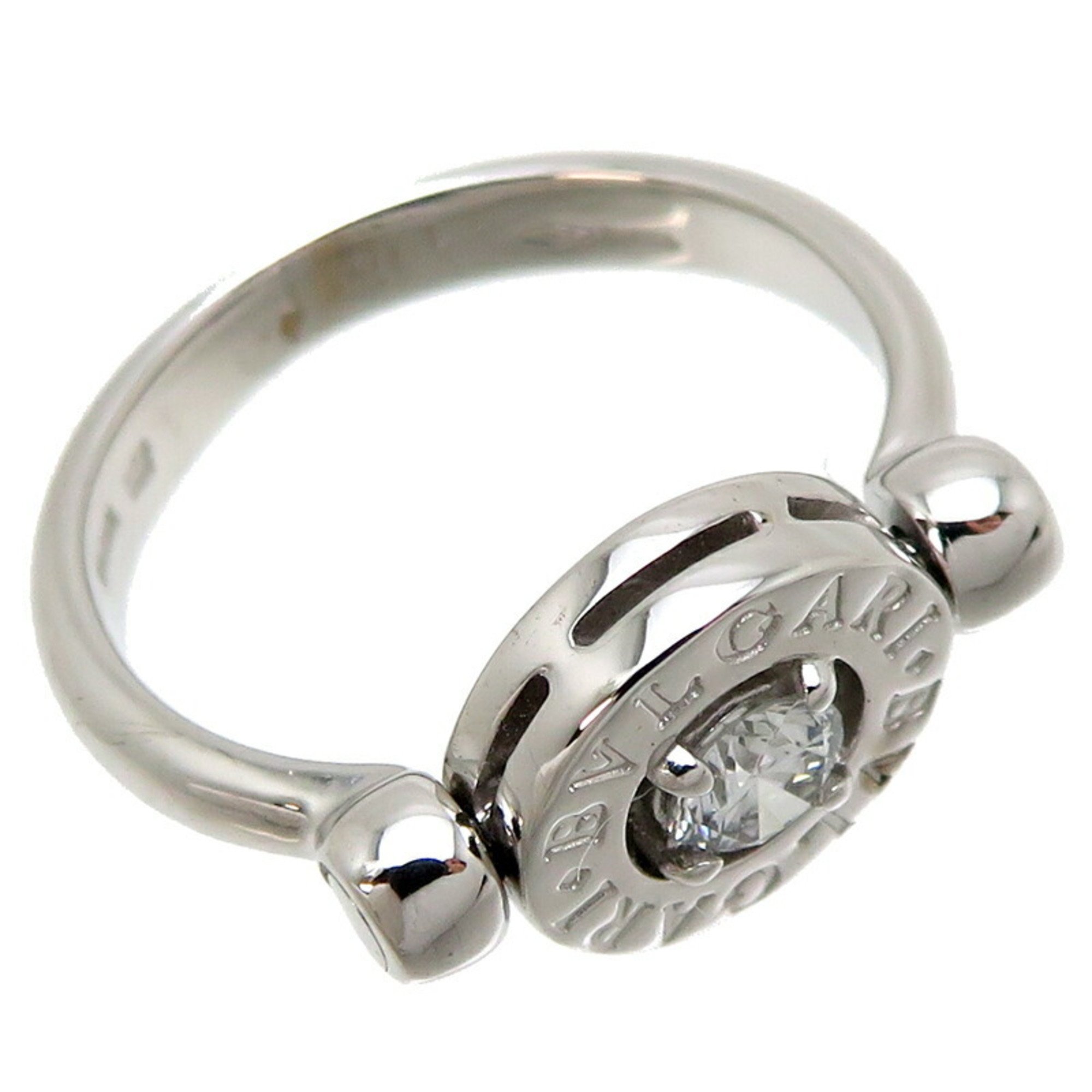 BVLGARI Diamond Ladies Ring AN856302 750 White Gold Size 8.5