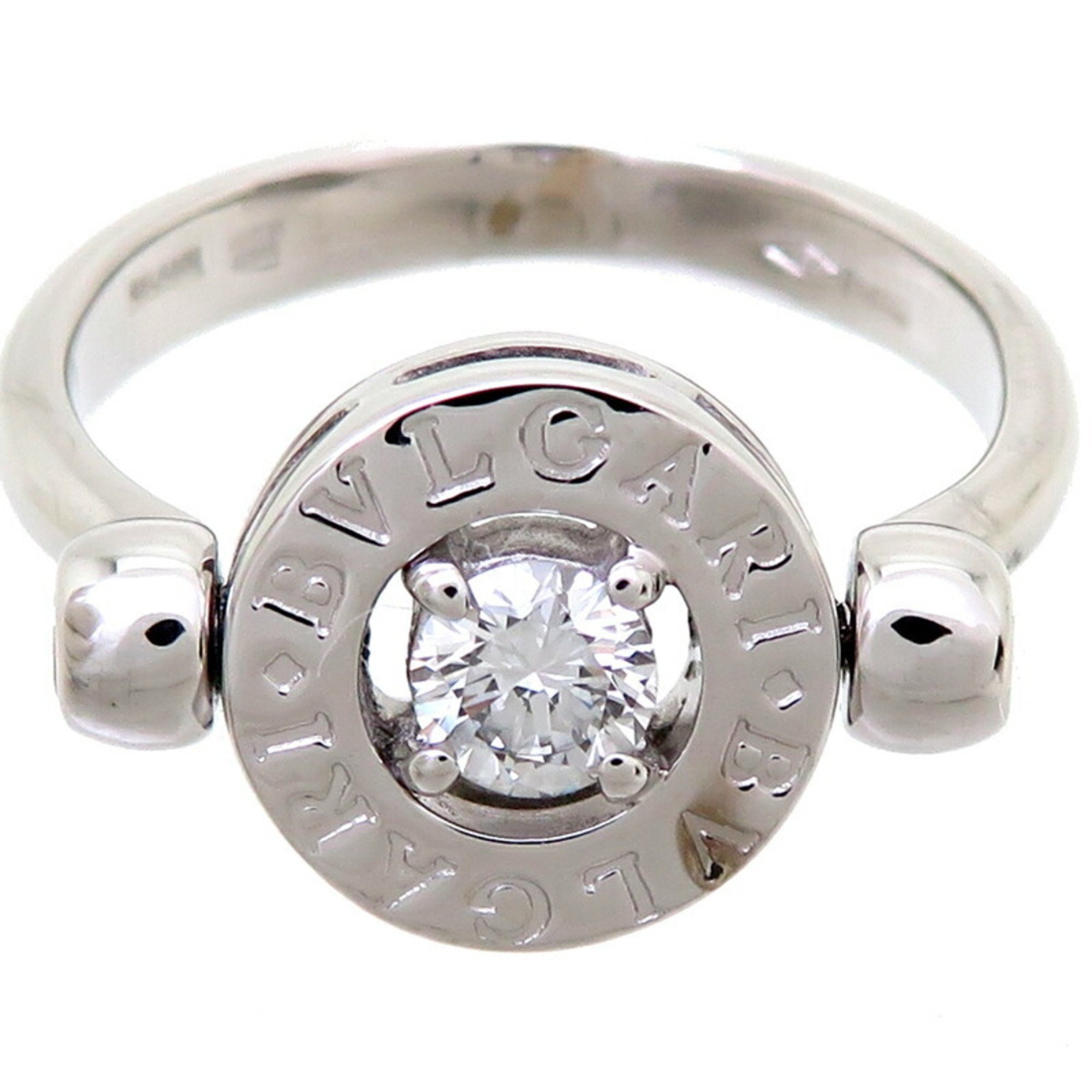 BVLGARI Diamond Ladies Ring AN856302 750 White Gold Size 8.5