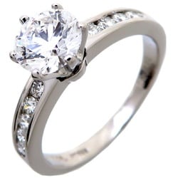Tiffany 0.81ct Diamond Solitaire Ladies Ring, Pt950 Platinum, Size 11