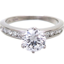 Tiffany 0.81ct Diamond Solitaire Ladies Ring, Pt950 Platinum, Size 11