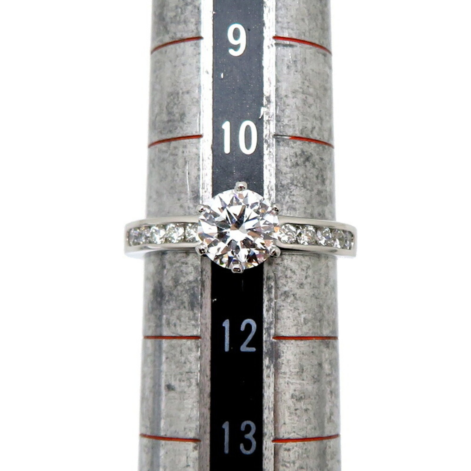 Tiffany 0.81ct Diamond Solitaire Ladies Ring, Pt950 Platinum, Size 11