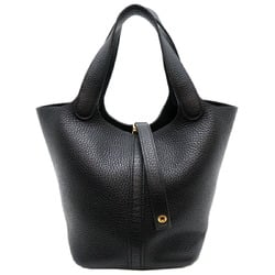 Hermes Picotin Lock PM Y Stamp Keyless Women's Handbag Taurillon Clemence Noir (Black)
