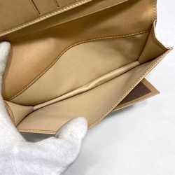 CELINE Bi-fold Long Wallet Brown Macadam ec-20447 Billfold PVC Leather Women's