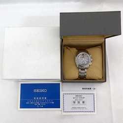 Seiko Watch Brightz Date White Silver 8B54-0AW0 f-20461 Solar Quartz SEIKO Men's Battery Color Dial Stainless Steel